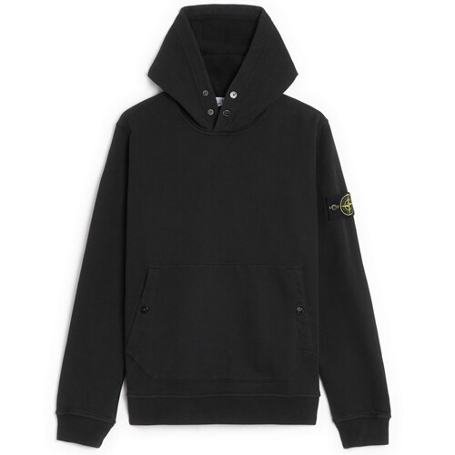 [스톤아일랜드] 23FW 791561720 V0029 와펜패치 후드티셔츠 블랙 남성 티셔츠 / TTA - Stone Island