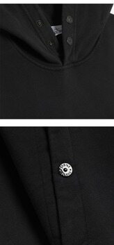[스톤아일랜드] 23FW 791561720 V0029 와펜패치 후드티셔츠 블랙 남성 티셔츠 / TTA 썸네일 4