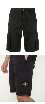 [스톤아일랜드] 24SS 8015L11WA A0129 와펜 패치 버뮤다 카고 쇼츠 팬츠 블랙 남성 팬츠 / TTA 썸네일 3