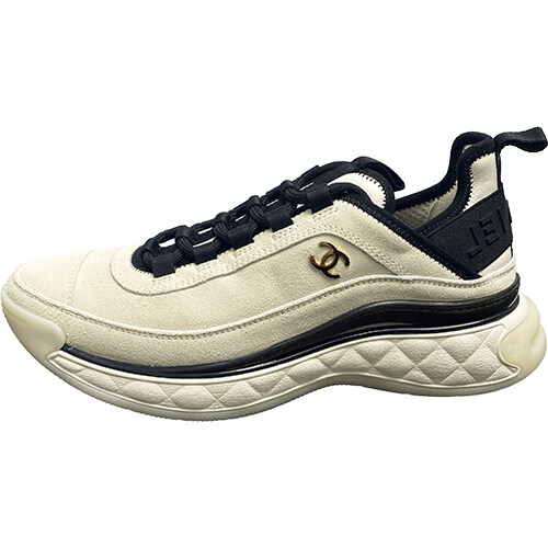 [샤넬] G45331 B14494 NS296 믹스드 파이버 스웨이드 카프스킨 스니커즈 화이트 공용 슈즈 / TEO - Chanel