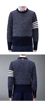 [톰브라운] MKA489A Y1506 415 턱 스티치 클래식 풀오버 크루넥 니트 네이비 남성 니트 / TJ 썸네일 4