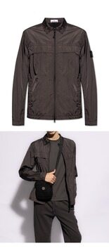 [스톤아일랜드] 24SS 801510522 V0065 와펜패치 가먼트 다이드 크링클랩스 나일론 오버셔츠 자켓 차콜 남성 자켓 / TLS 썸네일 3