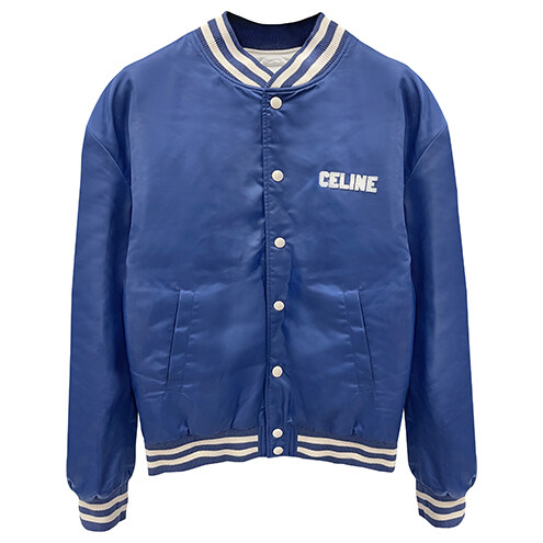 [셀린느] 2W22C227R 07MR 로고 패치 나일론 테디 버튼 블루종 블루 남성 자켓 / TJ - Celine