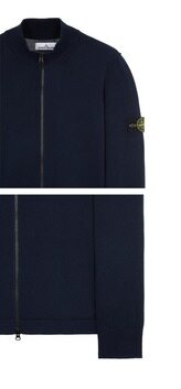[스톤아일랜드] 24SS 8015542B2 V0020 와펜 면집업 가디건 네이비 남성자켓 / TJ 썸네일 4
