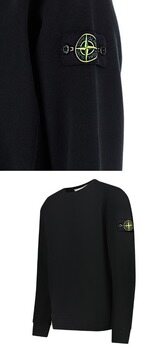 [스톤아일랜드] 24FW 811562420 V0029 와펜패치 브러쉬드 코튼 크루넥 맨투맨 블랙 남성 맨투맨 / TJ 썸네일 4