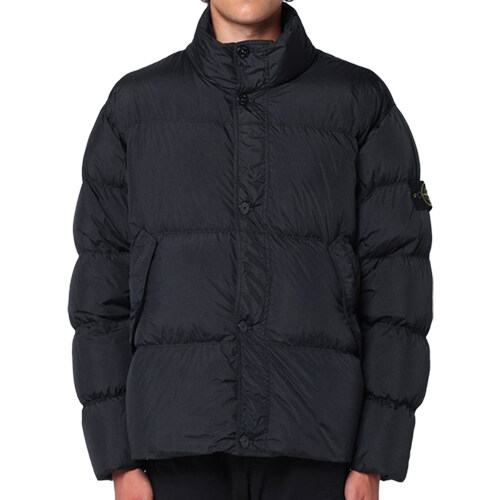[스톤아일랜드] 24FW 811540123 V0029 와펜패치 크링클랩스 넥 다운 패딩 블랙 남성 자켓 / TJ - Stone Island