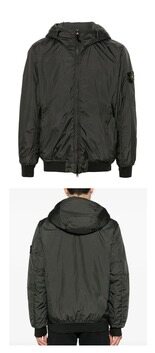 [스톤아일랜드] 24FW 811540823 V0062 와펜패치 가먼트 다이드 크링클랩스 리나일론 패딩 다크 그레이 남성 패딩 / TTA 썸네일 3