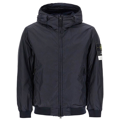 [스톤아일랜드] 24FW 811540823 V0020 와펜패치 가먼트 다이드 크링클랩스 리나일론 패딩 네이비 남성 패딩 / TJ - Stone Island