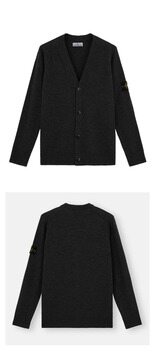 [스톤아일랜드] 24FW 8115523B4 V0M62 와펜패치 브이넥 가디건 차콜 남성 자켓 / TLS 썸네일 3