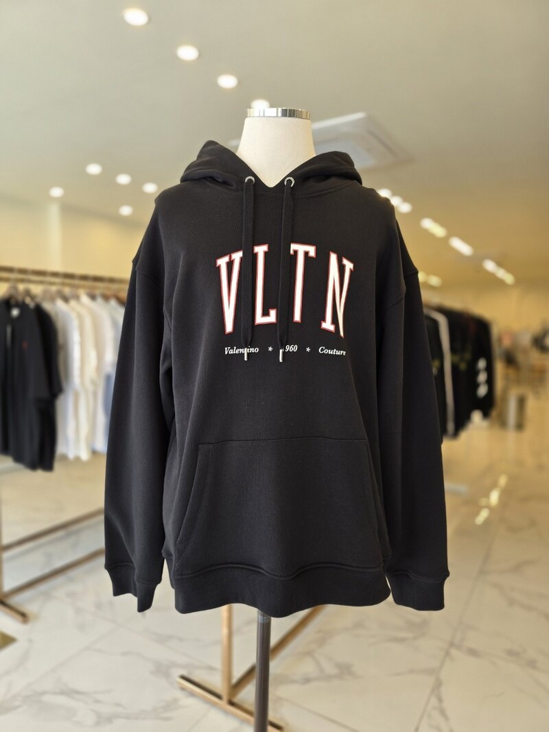 발렌티노 가라바니 후드 티셔츠 블랙 2V3MF15P96T - Valentino Garavani
