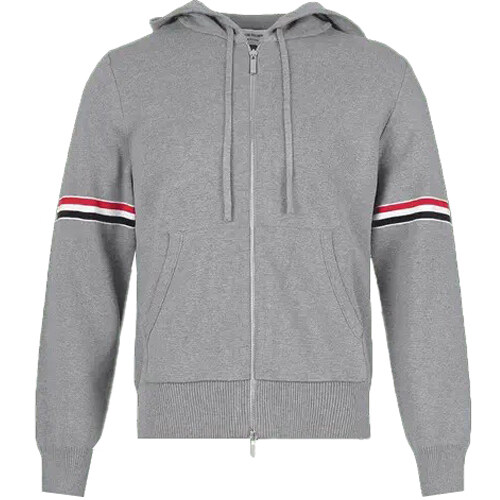 [톰브라운] 코튼 밀라노 암밴드 후드 자켓 라이트그레이 남성 자켓 MKT008A Y3007 055 / TEO - Thom Browne