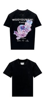 [우영미] 3D 코랄 백로고 라운드 반팔 티셔츠 블랙 여성 티셔츠 M251TS05708B / TR 썸네일 3