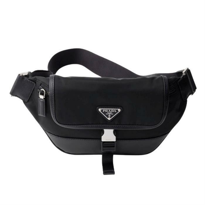 25SS 프라다 리나일론 앤 사피아노 가죽 슬링 숄더백 2VH176 2DMH F0002 - Prada