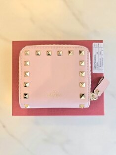 발렌티노 락스터드 갈프레더 반지갑 핑크 MW2P0649 BOL W34 썸네일 3