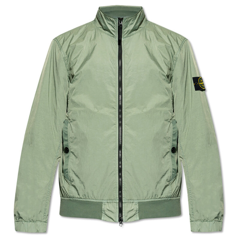 스톤 25SS 와펜 가먼트다이드 크링클랩스 자켓 카키 K1S15 4100037 S0A23 V0055 - Stone Island