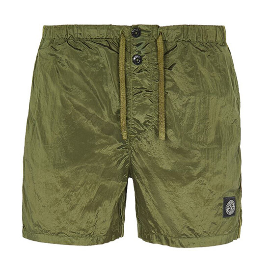 [스톤아일랜드] 22SS 7615B0643 V0058 로고 패치 스윔팬츠 카키 남성 팬츠 / TJ - Stone Island