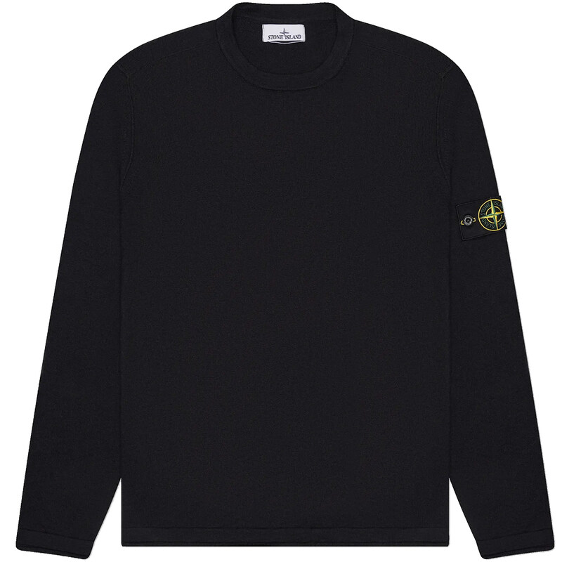 25SS 와펜 패치 니트 블랙 K1S15 5100052 S00B0 V0029 - Stone Island