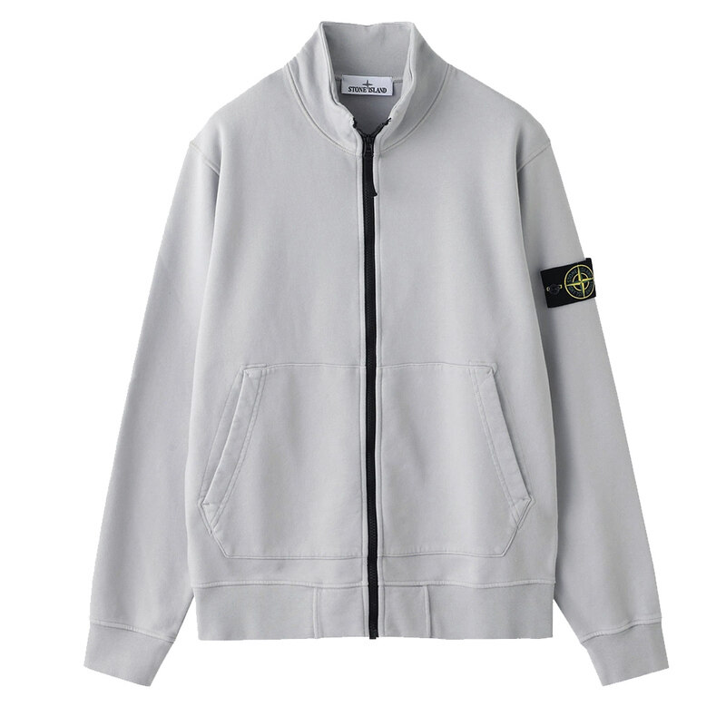 25SS 코튼 집업 그레이 K1S15 6100643 S0051 V0061 - Stone Island