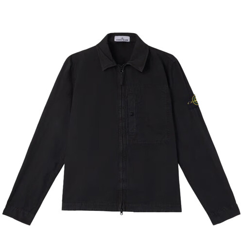 [스톤아일랜드] 25SS 와펜패치 오버 셔츠 자켓 블랙 남성 자켓 K1S151200032 S00WN V0129 / TLC - Stone Island