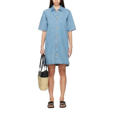 A.P.C. 아페쎄 여성 Venezia 데님 반팔 원피스 (페일블루) COGYH F35098 IAB 썸네일 2
