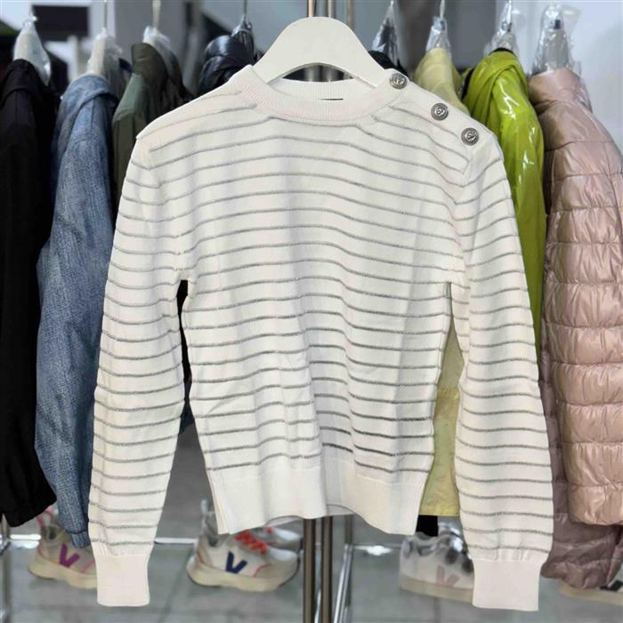 25SS 발망주니어 은장버튼 니트 BW9A10 Z2842100AG - Balmain