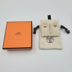 에르메스 미니 팝아슈 H 이어링 여자 명품 귀걸이 로즈 골드 마론 글라세 H608002FO 썸네일 4