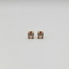 에르메스 미니 팝아슈 H 이어링 여자 명품 귀걸이 로즈 골드 마론 글라세 H608002FO 썸네일 8
