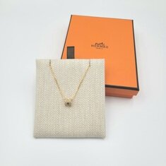 에르메스 미니 팝아슈 목걸이 펜던트 여성 골드 하드웨어 마론 & 글라세 H147992F55 썸네일 6