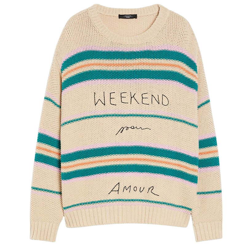 25SS ANGUS 로고 크루넥 니트 멀티 2515361211 001 - Max Mara