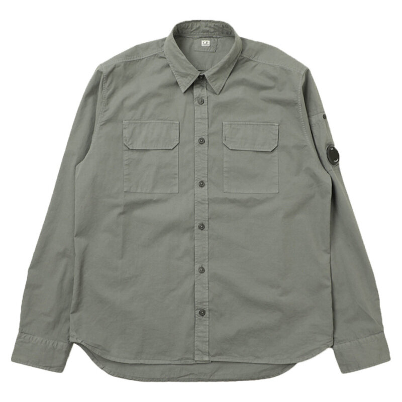 CP 25SS 렌즈 와펜 롱 슬리브 셔츠 그레이 18CMSH140A 110143G 935 - CP company