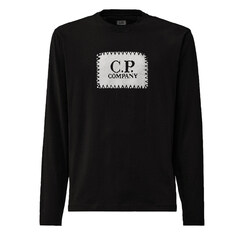 CP 25SS 로고 라벨 프린팅 롱 티셔츠 블랙 18CMTS137A 005100W 999 썸네일 1