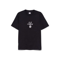 CP 25SS 로고 자수 티셔츠 블랙 18CMTS109A 110301W 999 썸네일 1
