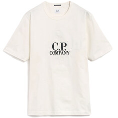 CP 25SS 로고 자수 티셔츠 화이트 18CMTS106A 110301W 103 썸네일 1