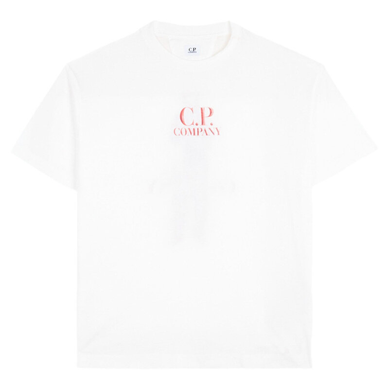 CP 25SS 로고 프린트 티셔츠 화이트 18CMTS141A 005100W 103 - CP company