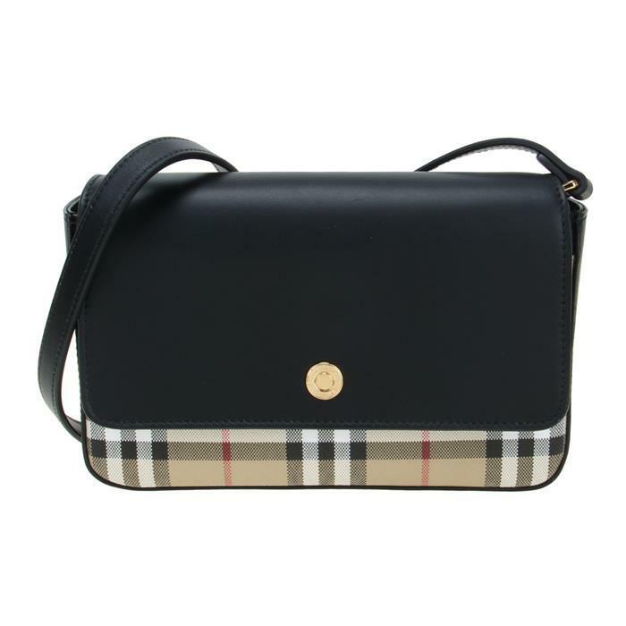 버버리 빈티지 체크 레더 노트 백 / 8065481 1 - Burberry
