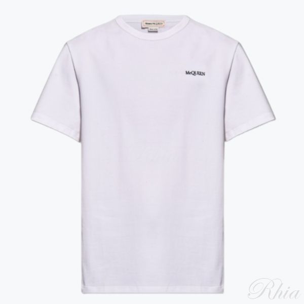 알렉산더 맥퀸 리플렉티브 로고 티셔츠 776281 QXAAB 0965 - Alexander McQueen