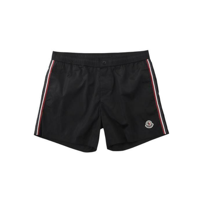 몽클레어 로고 패치 스윔 쇼츠 블랙 2C00018 53326 999 - Moncler