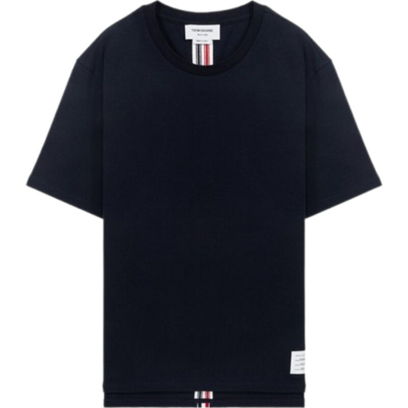 톰브라운 MJS056A 00050 415 시그니처 스트라이프 반팔티 네이비 [국내발송] - Thom Browne