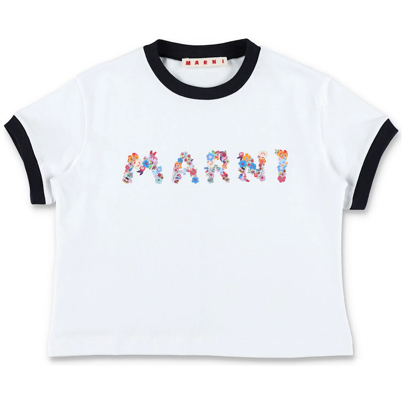 25SS 키즈 여성 플로럴 티셔츠 M01428 M00HZ 0M100 - Marni