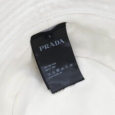 [럭스유] 프라다 화이트 삼각로고 리나일론 버킷햇 L 2HC137 썸네일 4