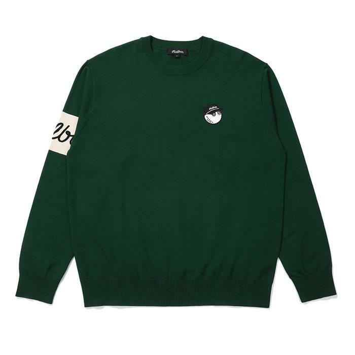 [밀라코/국내발송] 말본골프 데니 버킷 기본 라운드 스웨터 M5121PKT01GRN - Malbon