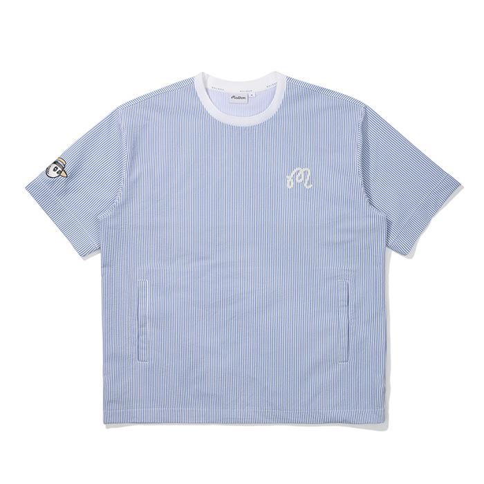 [밀라코/국내발송] 말본골프 시어서커 피스테 M5221PPI46BLU - Malbon