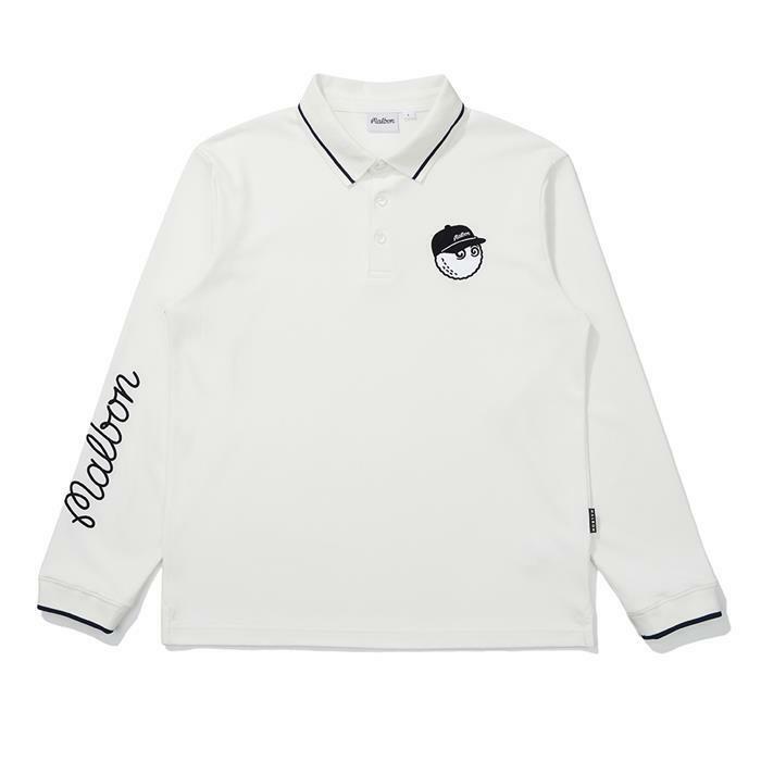 [밀라코/국내발송] 말본골프 베이직 버킷 피케 폴로 티셔츠 M5121PTL01WHT - Malbon