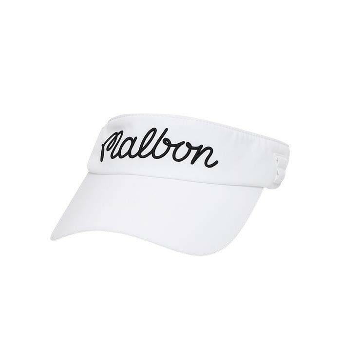 [밀라코/국내발송] 말본골프 로고 티 홀더 바이저 M5141WVS05WHT - Malbon