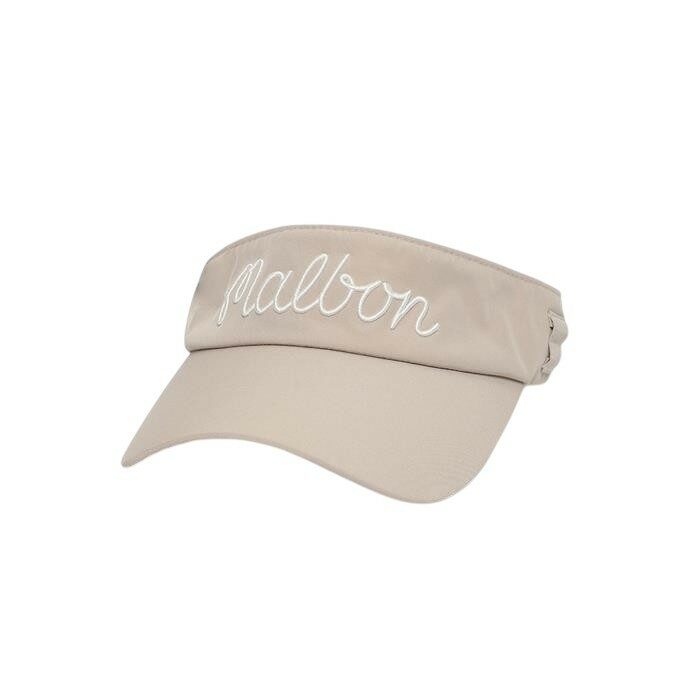 [밀라코/국내발송] 말본골프 로고 티 홀더 바이저 M5141WVS05BEI - Malbon