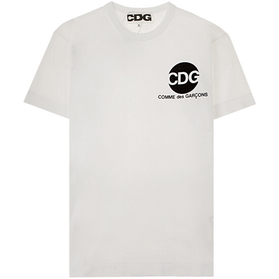 [꼼데가르송] SZ-T006-051-3 CDG 가슴로고 라운드 반팔티셔츠 화이트 남성 티셔츠 / TS - Comme des Garcons