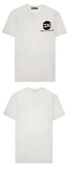 [꼼데가르송] SZ-T006-051-3 CDG 가슴로고 라운드 반팔티셔츠 화이트 남성 티셔츠 / TS 썸네일 4