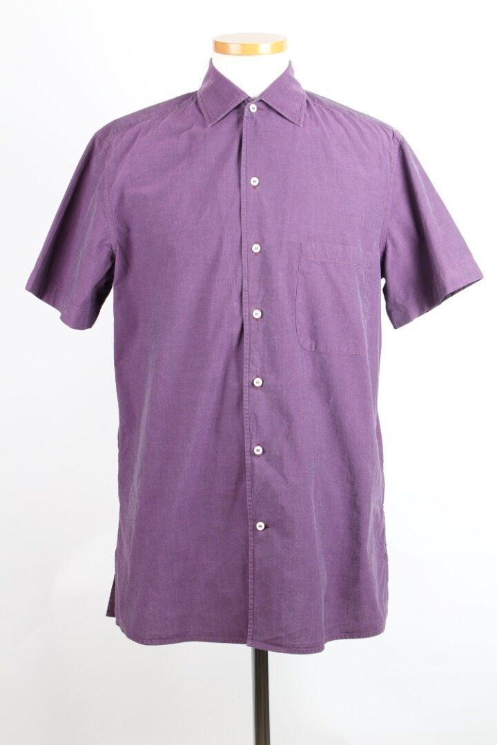 로로피아나 린넨 카라 반팔티 퍼플 S(100) - Loro Piana