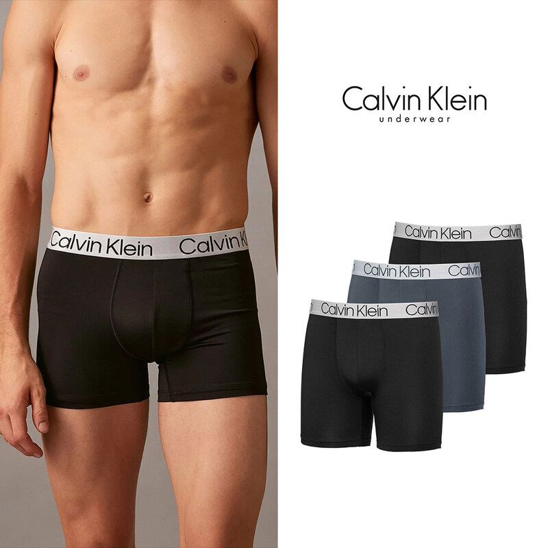 CK 남자팬티 캘빈클라인 언더웨어 드로즈 면 사각 남성 속옷 3장세트 NP2852O - Calvin Klein