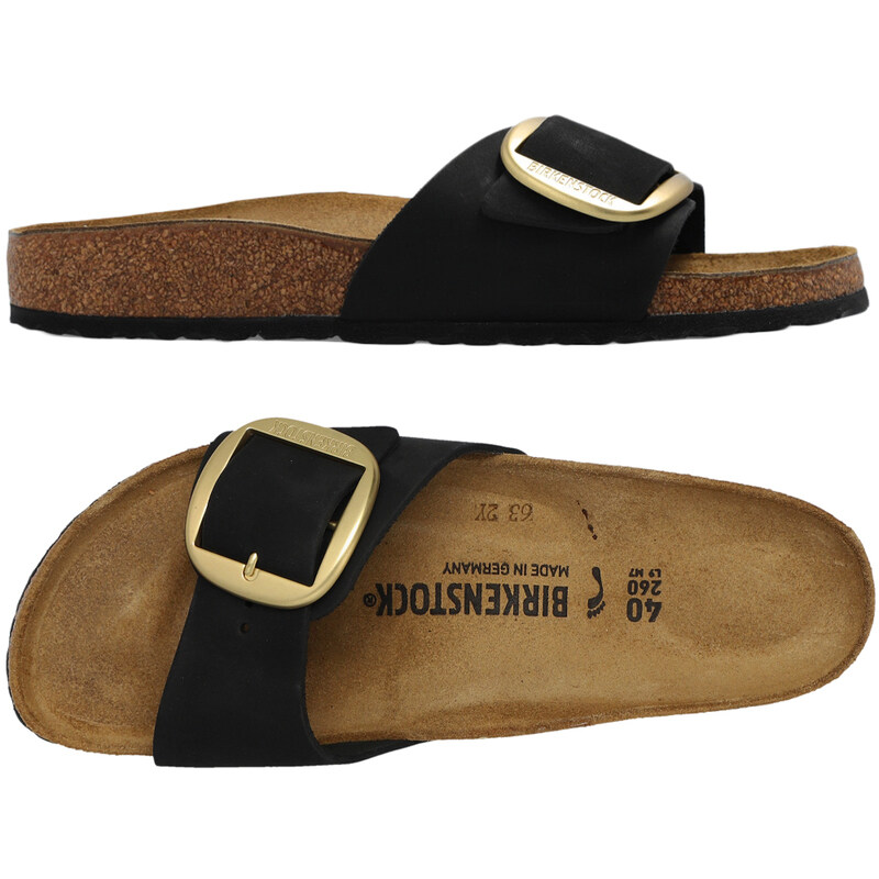 25SS 마드리드 빅 버클 네로우핏 샌들 블랙 1023373 BLACK - Birkenstock
